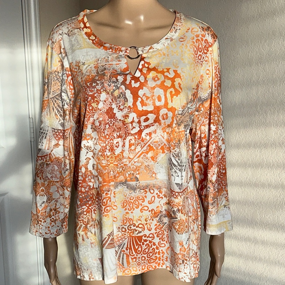 Chico's Multicolor Abstract Blouse - Picture 1 of 13